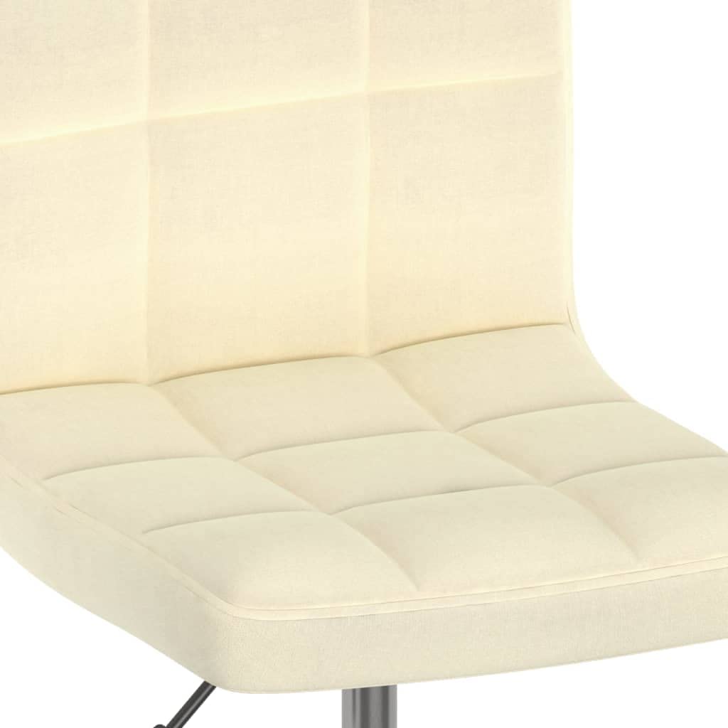 vidaXL Esszimmerstühle 2x drehbar höhenverstellbar Creme Stoff