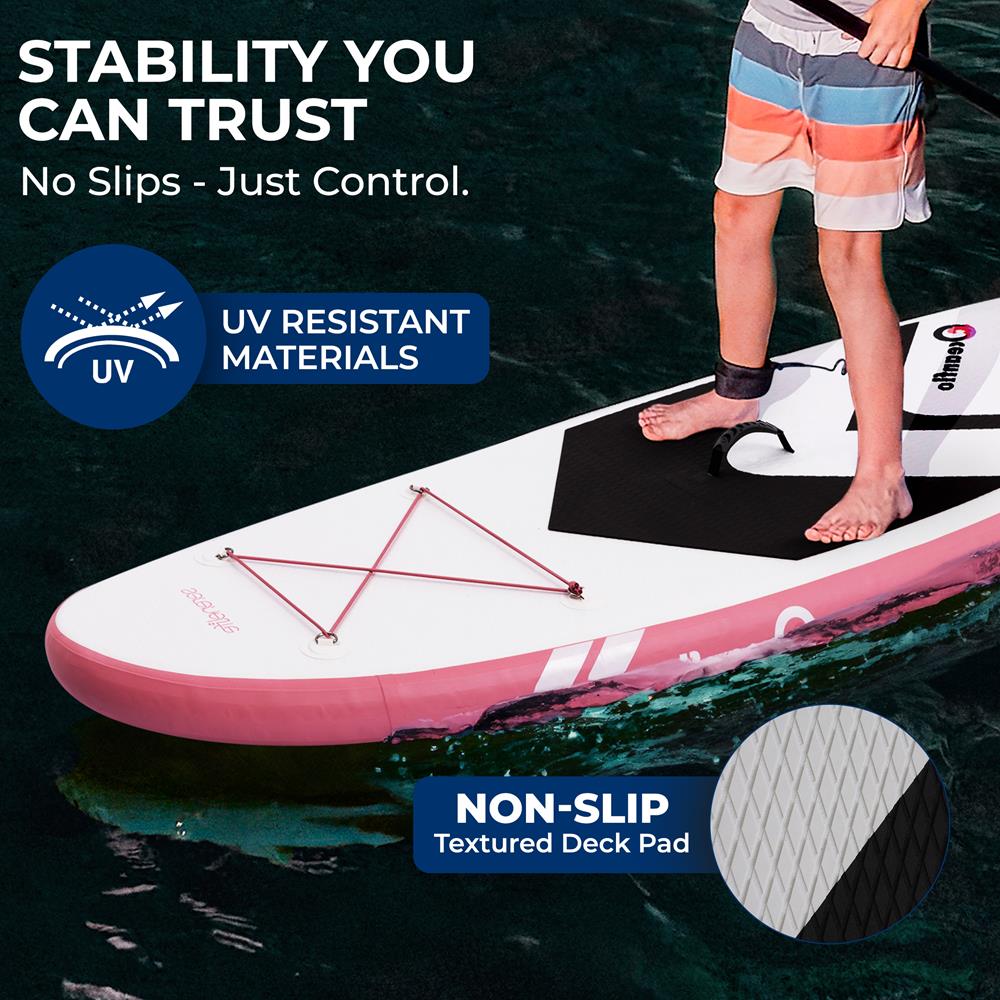 Serenelife SUP Knee Boards Kinder SUP aufblasbar 236cm mit Paddel
