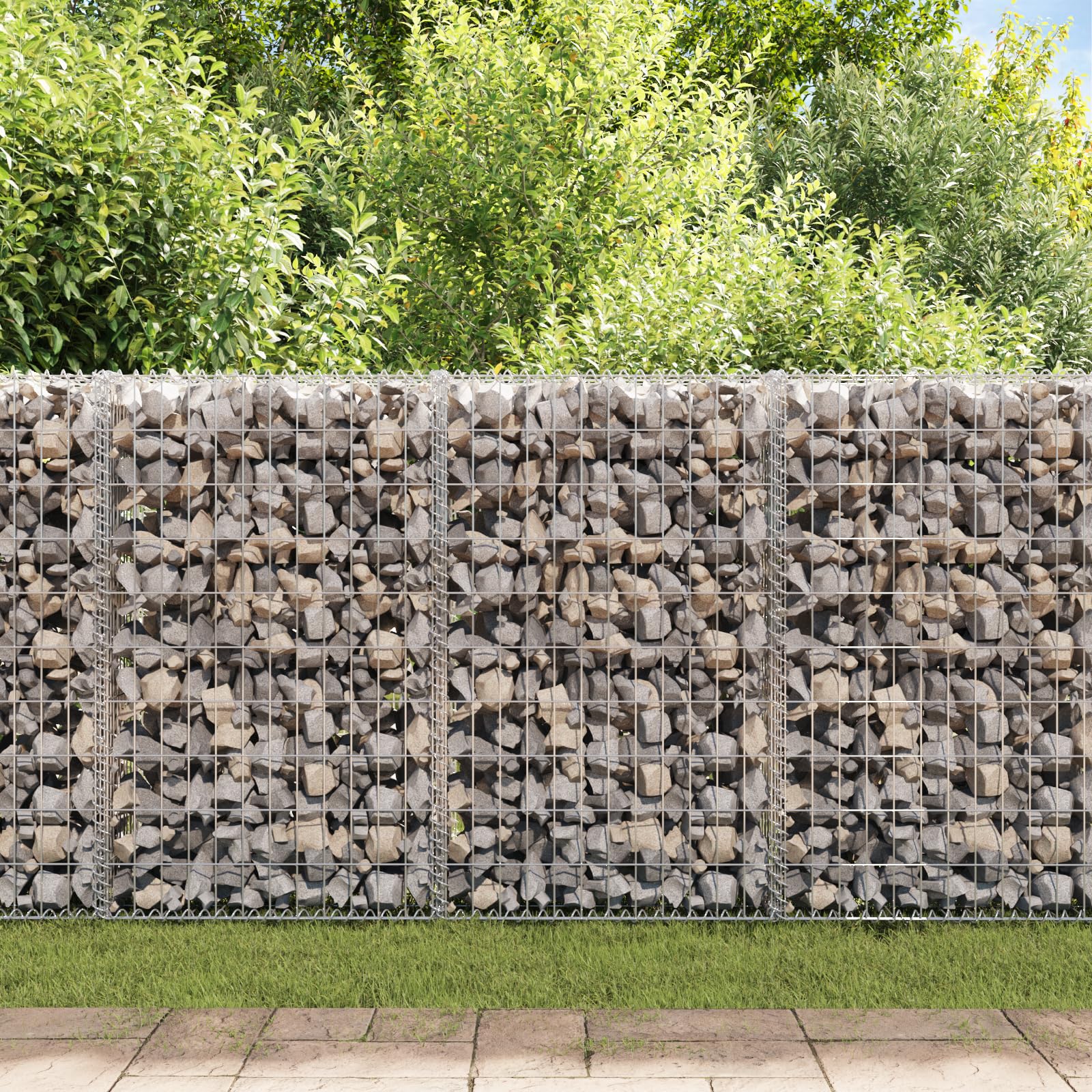 vidaXL Heim & Garten Gabionenwand Gabione 300x30x100 Stahl