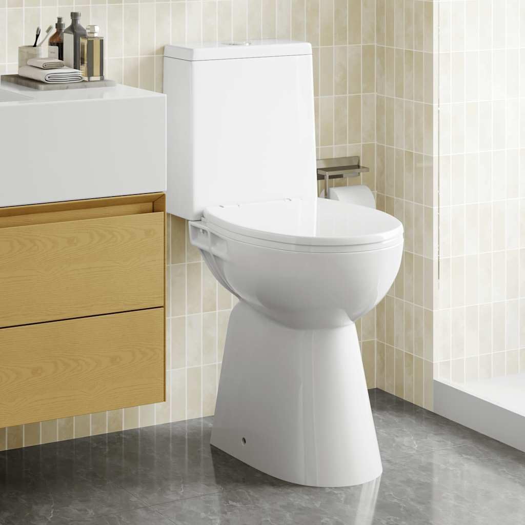 vidaXL WC Randlos Weiß Keramik 50,5x36,5x50 cm Soft-Close