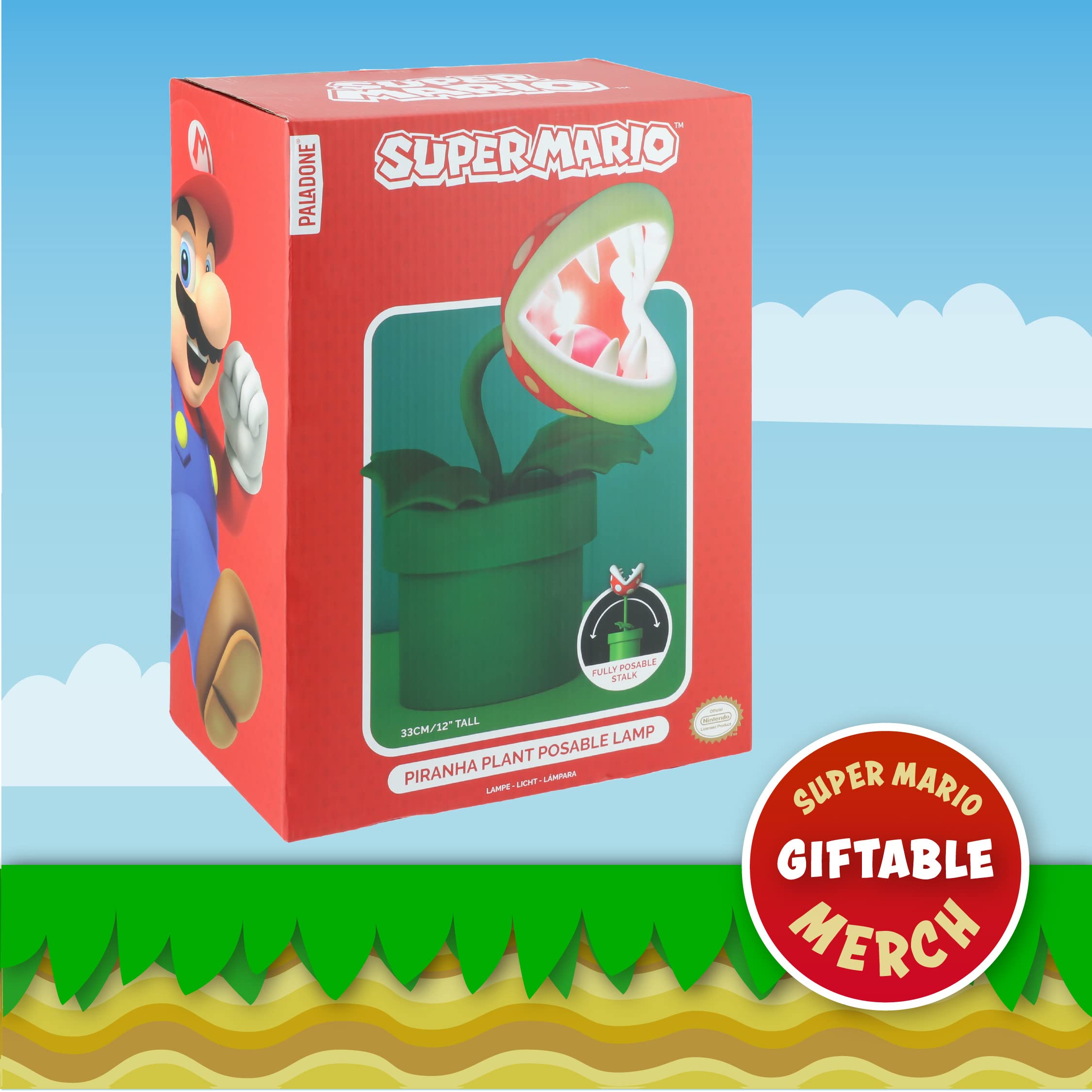 Paladone Super Mario Piranha Pflanze Lampe 33cm USB