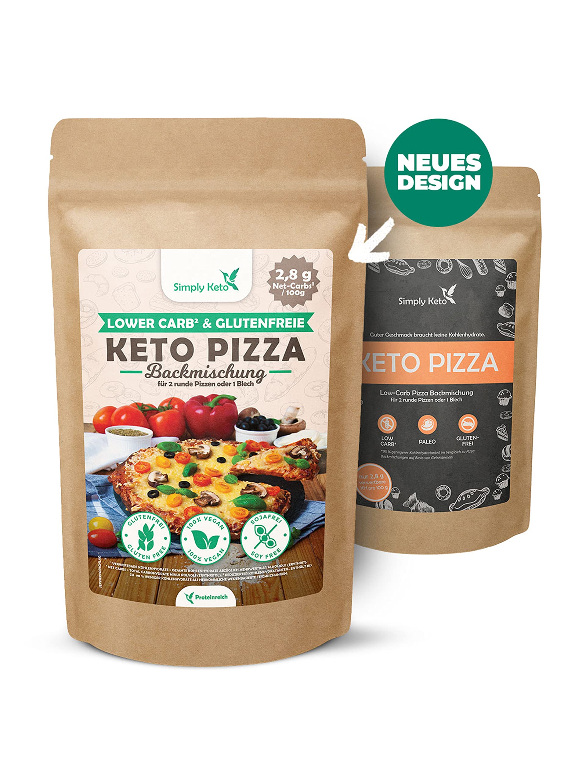 Keto Pizza Backmischung 290 g glutenfrei vegan proteinreich