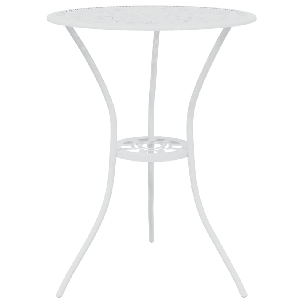 vidaXL Bistroset 3-TLG. Aluminiumguss Weiß Balkonset