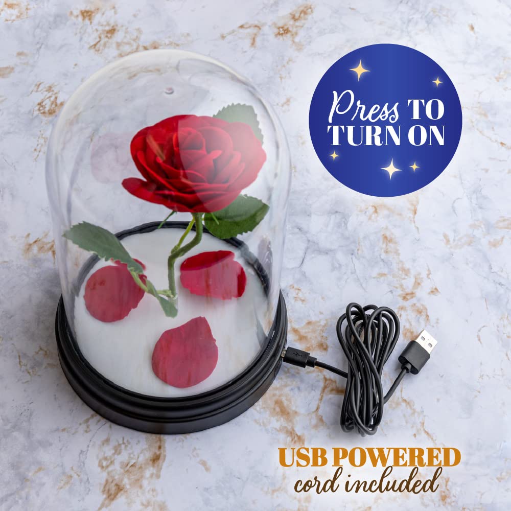 Paladone Disney Rose Lampe Touch USB Batterie Biest