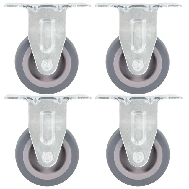 vidaXL Bockrollen 50 mm Bockrolle 4 Stk. TPR starr