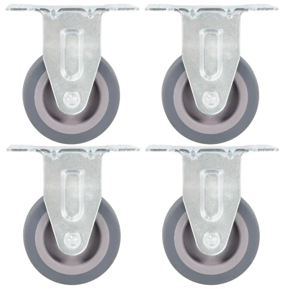 vidaXL Bockrollen 50 mm Bockrolle 4 Stk. TPR starr