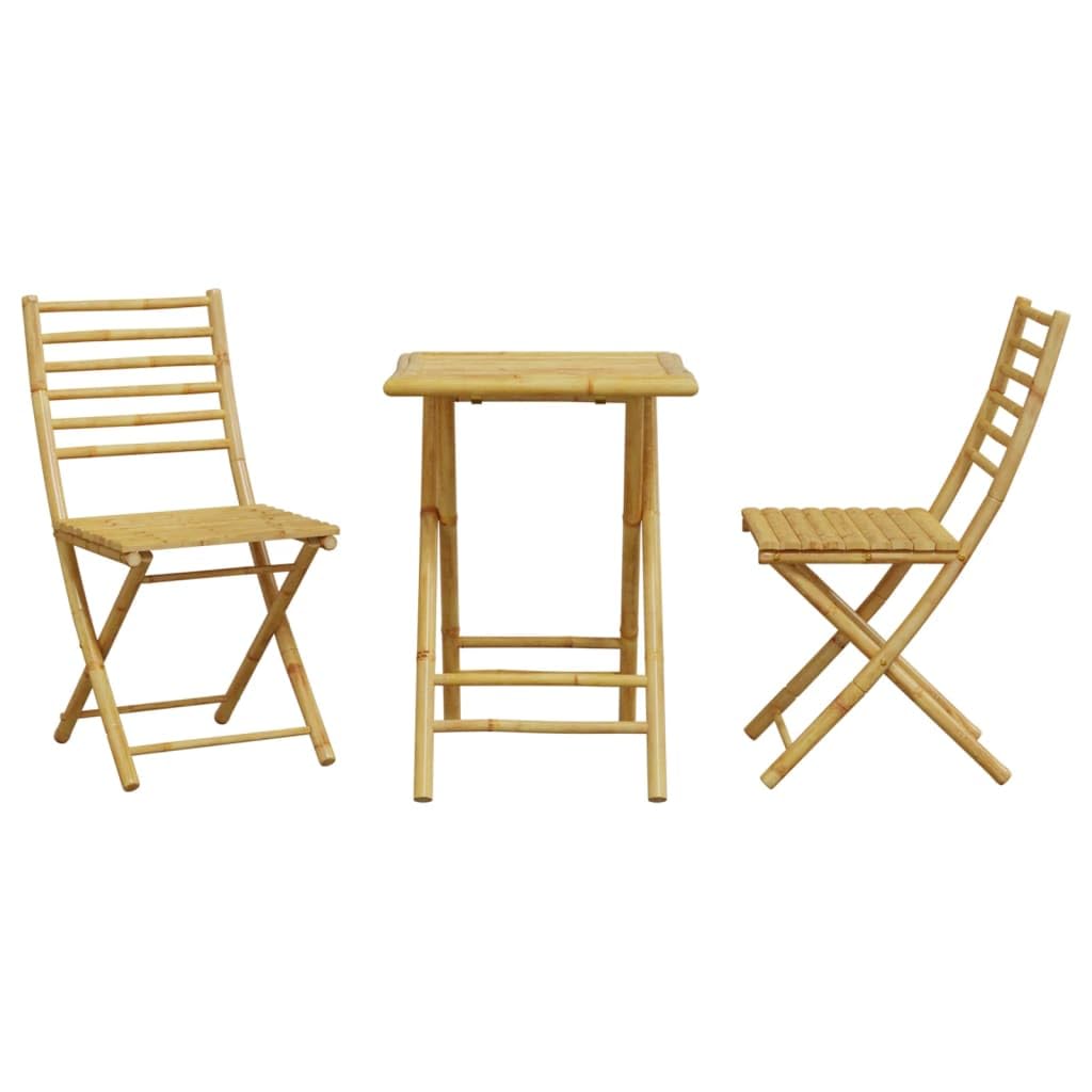 vidaXL Bistro-Set Bambus 3-tlg. klappbar 3278527 natur