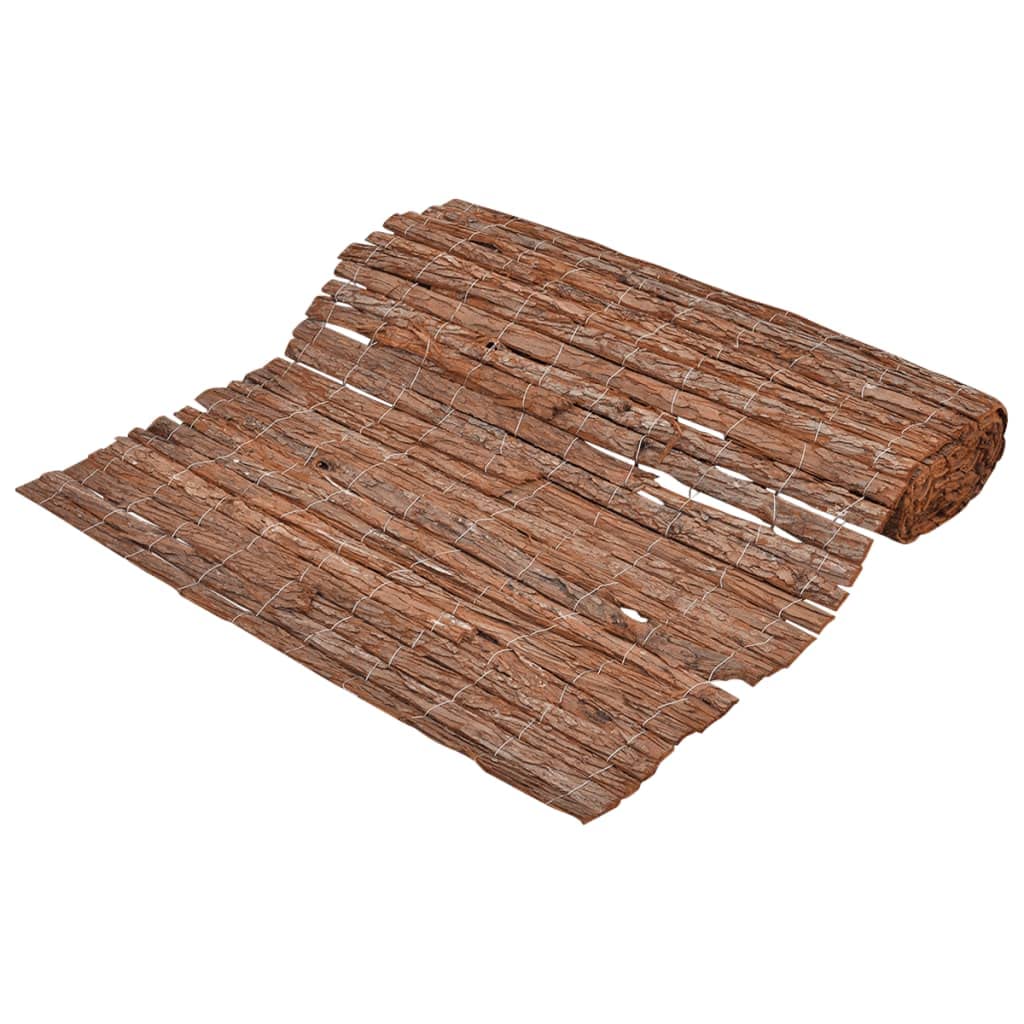 vidaXL Heim & Garten Rindenzaun 400x100 cm Natur