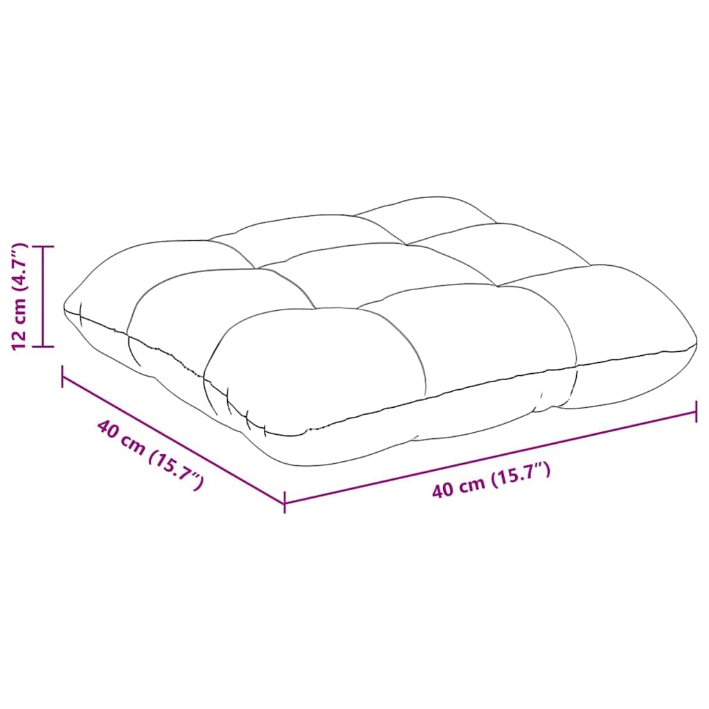 vidaXL Sitzkissen Stoff Hellgrau 40x40x12 cm 4er-Set