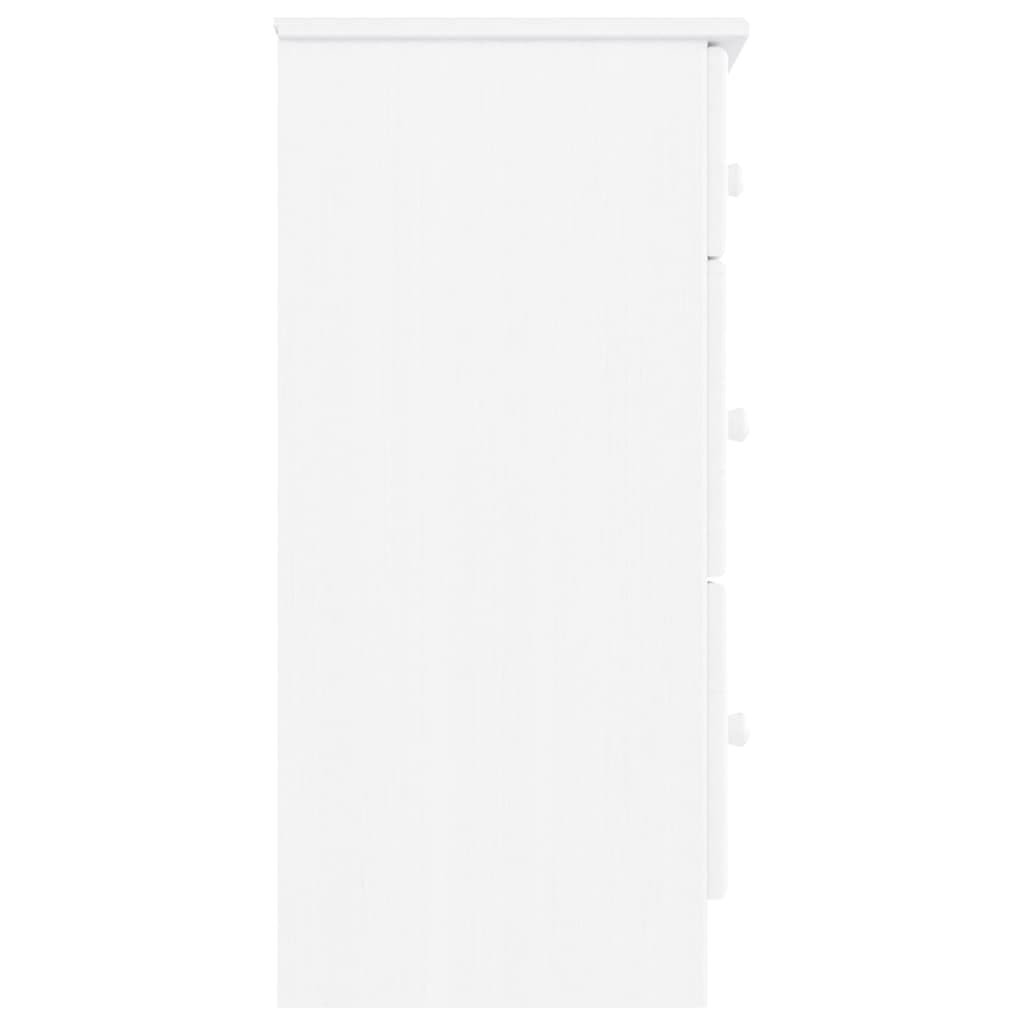 vidaXL Alta Kommode 112x35x73 cm Weiß Kiefer 7 Schub