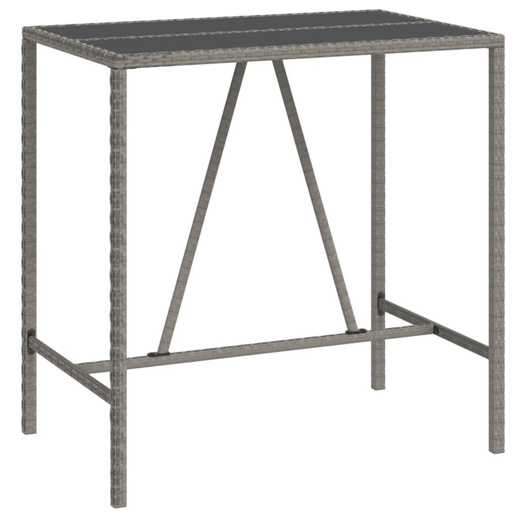 vidaXL Heim & Garten 5-tlg. Gartenbar-Set grau mit Kissen