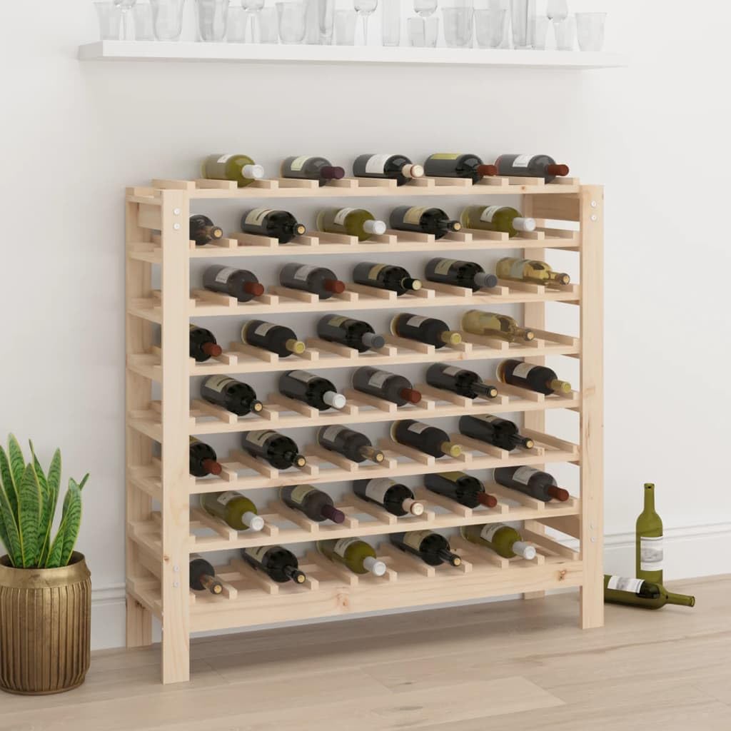 vidaXL Möbel Weinregal 80 Flaschen Kiefer 109,5x30x107,5cm