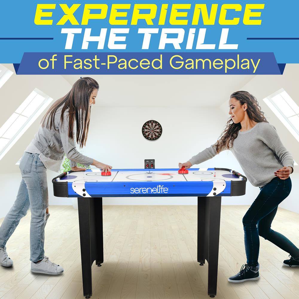 Serenelife Game Tables Airhockeytisch 48 Zoll Weiß LED