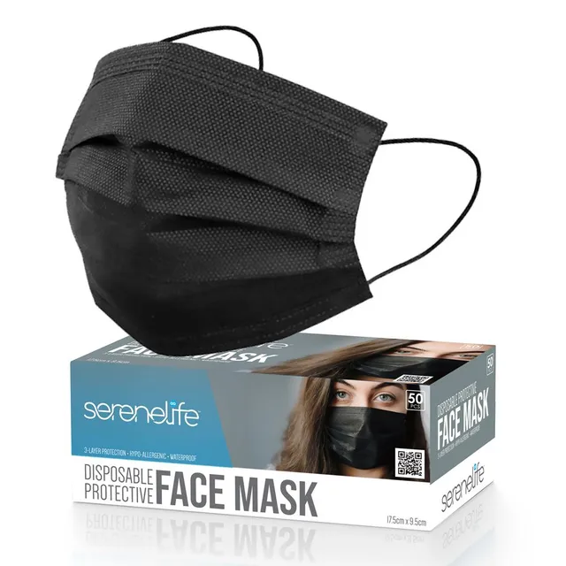 Serenelife Health & Beauty Mundschutz 50 Stück 3-lagig Vlies