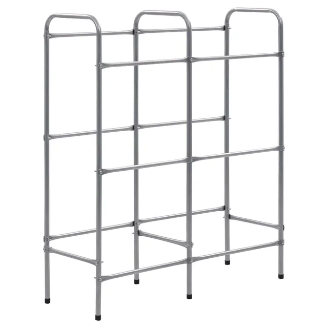 vidaXL Kastenregal 6 Kisten Silbern 96x33x116 cm Stahl