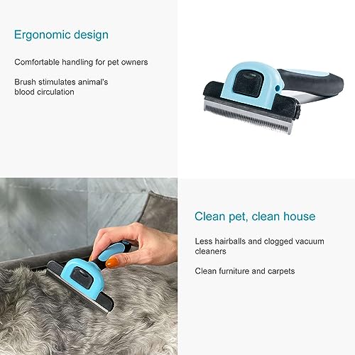 Intirilife Hundebürste Tierhaarbürste Unterfell 13,7 cm Langhaar Kurzhaar