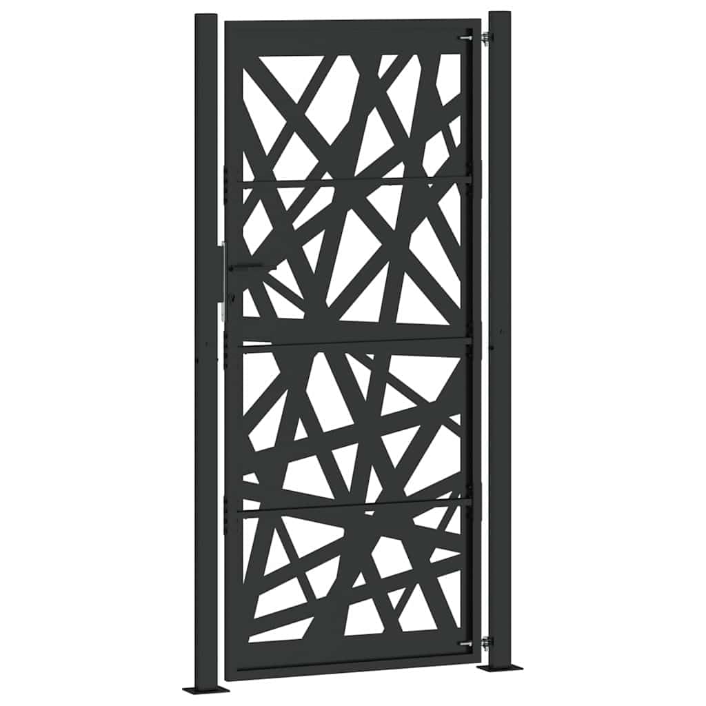 vidaXL Heim & Garten Gartentor 100x200 cm Stahl Schwarz