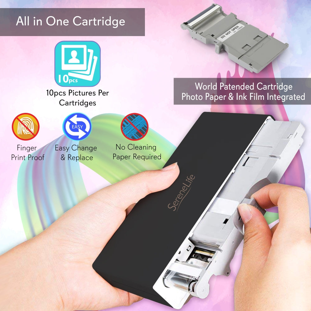 Serenelife PicKit22BK Fotodrucker Smartphone kabellos