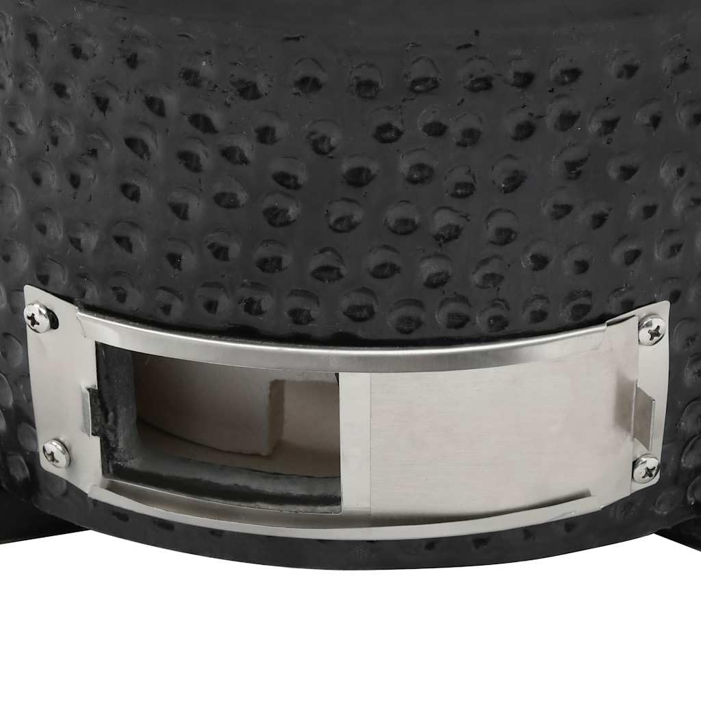 vidaXL Kamado Grill Keramik 44 cm Holzkohle Schwarz