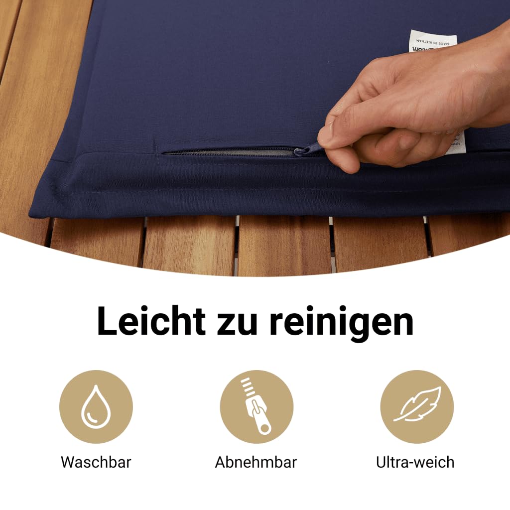 vidaXL 9-tlg Gartensofa-Set Polyrattan Grau-Blau mit Kissen