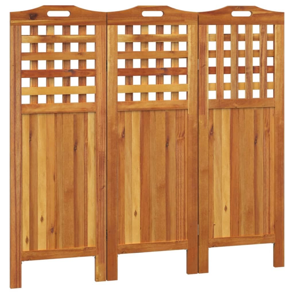 vidaXL Paravent 121,5x180 cm Akazie Raumteiler 3-tlg. Holz