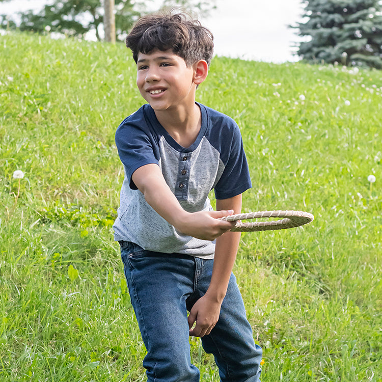 Kikkerland Huckleberry Frisbee Seegras handgeflochten