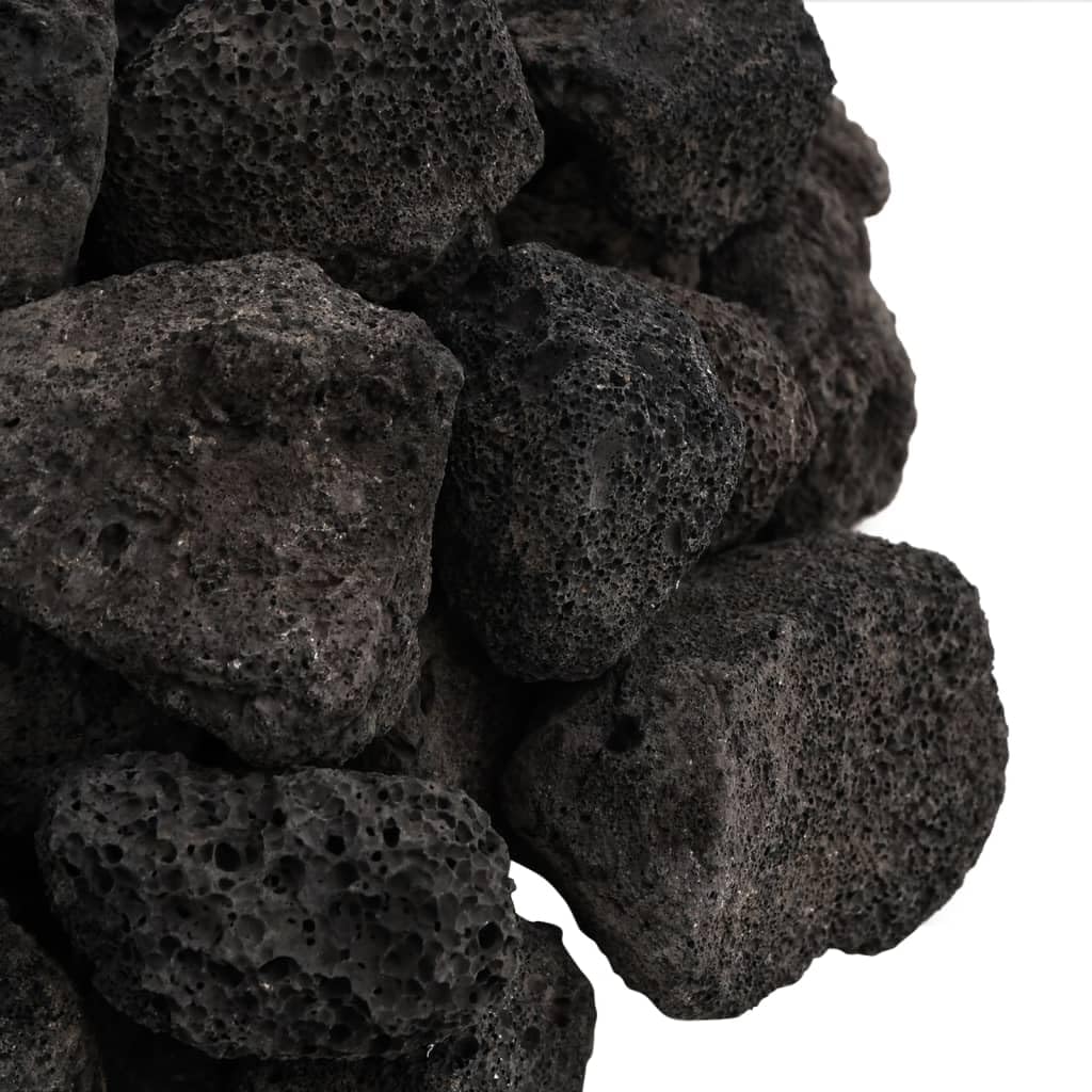vidaXL Lavasteine Schwarz 10 kg 3-5 cm Aquarium Garten