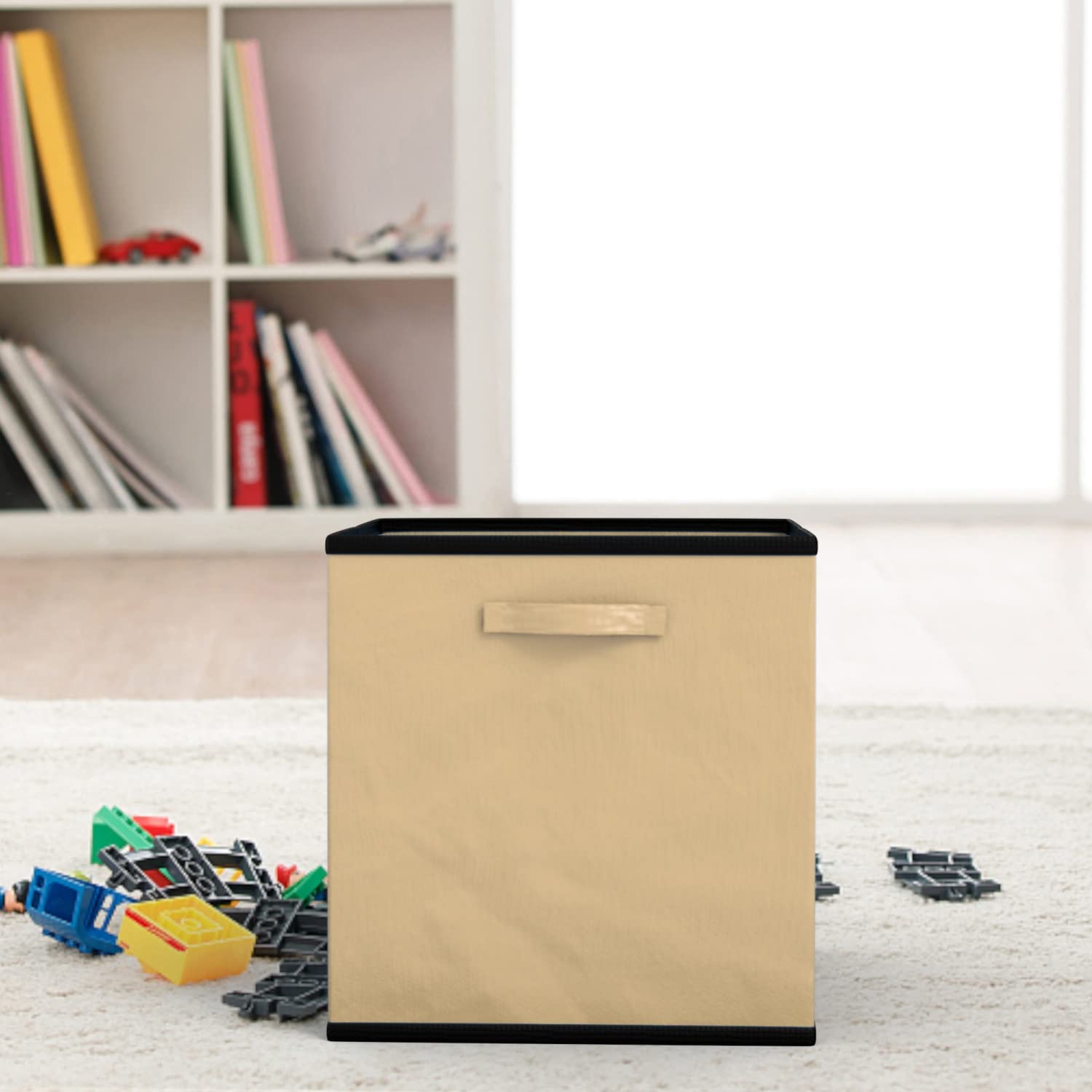 Intirilife Aufbewahrungsbox Stoff Beige 6er Set 20 L faltbar