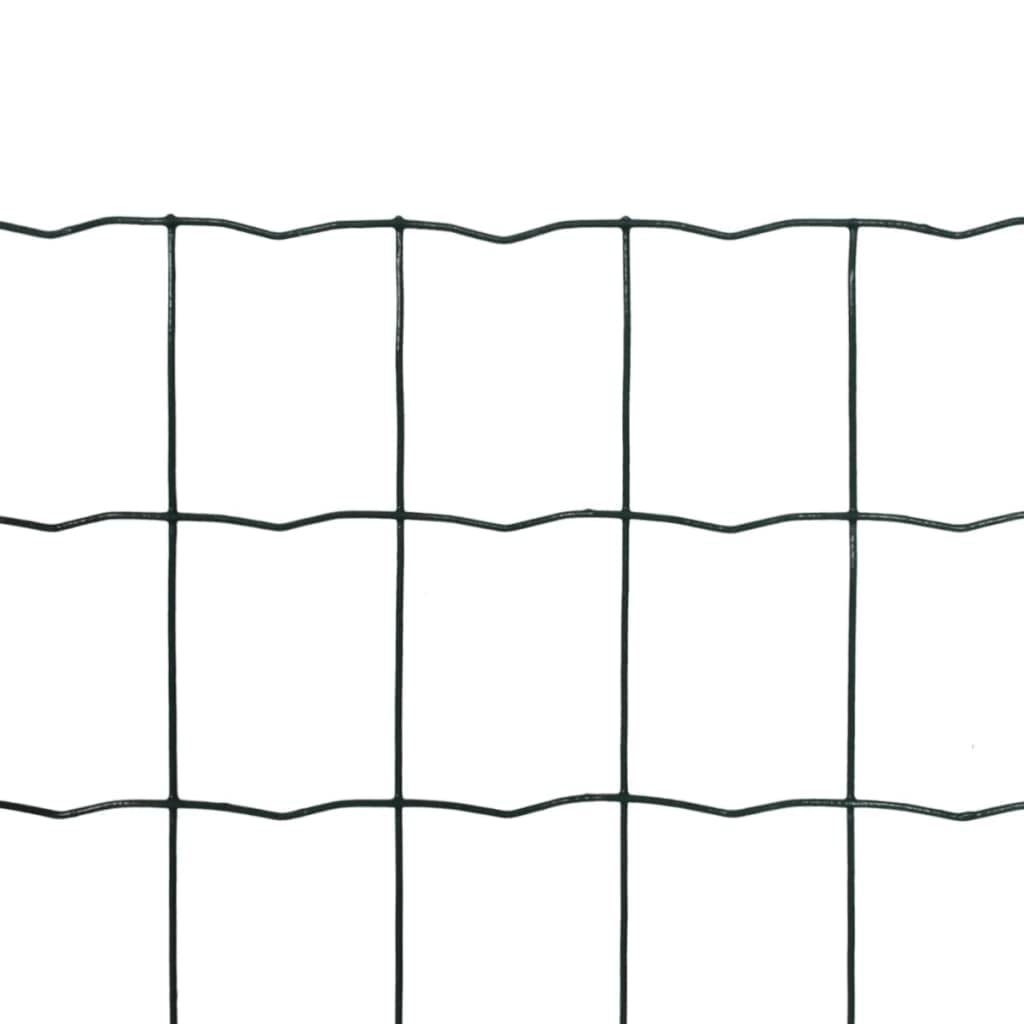 vidaXL Gartenzaun Maschendraht 25x1,0 m Stahl PVC