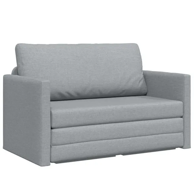 vidaXL Schlafsofa 124x71x78 cm Hellgrau Stoff Gästebett