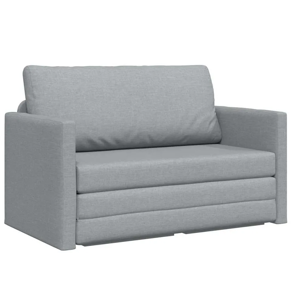 vidaXL Schlafsofa 124x71x78 cm Hellgrau Stoff Gästebett