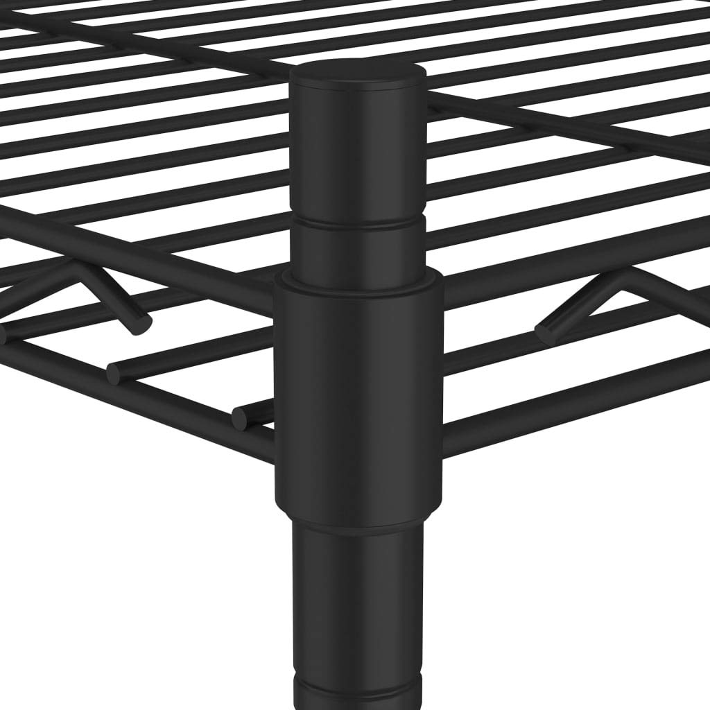 vidaXL Lagerregal Eisen schwarz 60x35x76cm 3 Böden