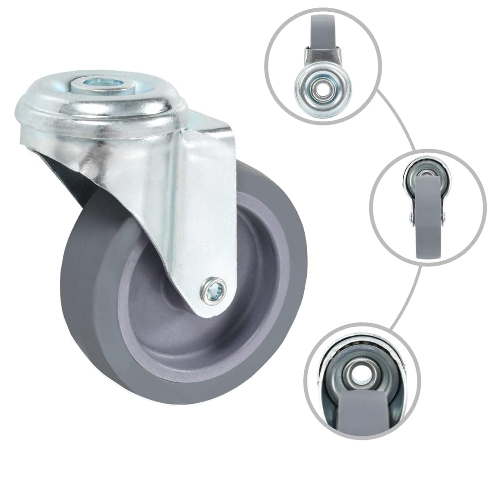 vidaXL Lenkrollen 75 mm Möbelrollen 4er-Set 180 kg
