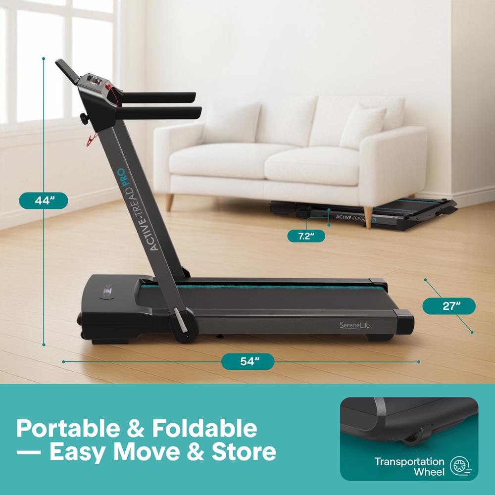 Serenelife Walking Pad Laufband 2,5 PS klappbar LED
