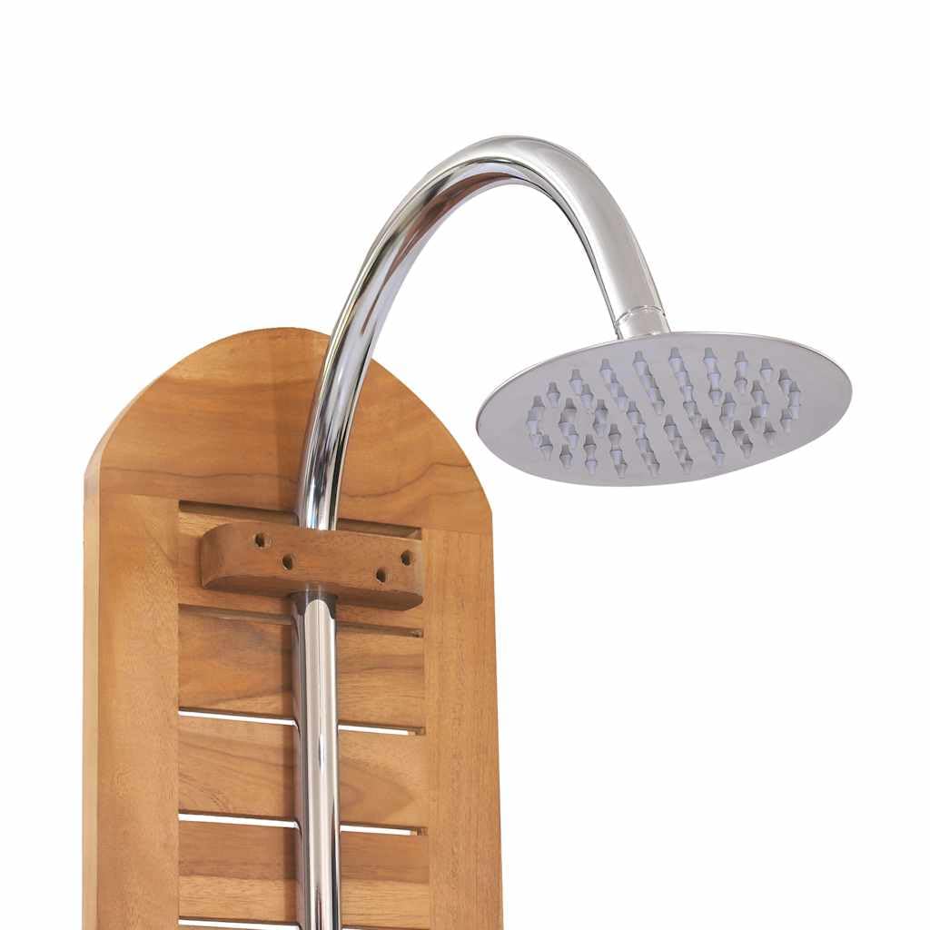 vidaXL Gartendusche Teak 70x75x204cm Außendusche Holz