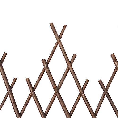 vidaXL Spalierzaun Weide 5-tlg 170x37 cm Gartenzaun braun