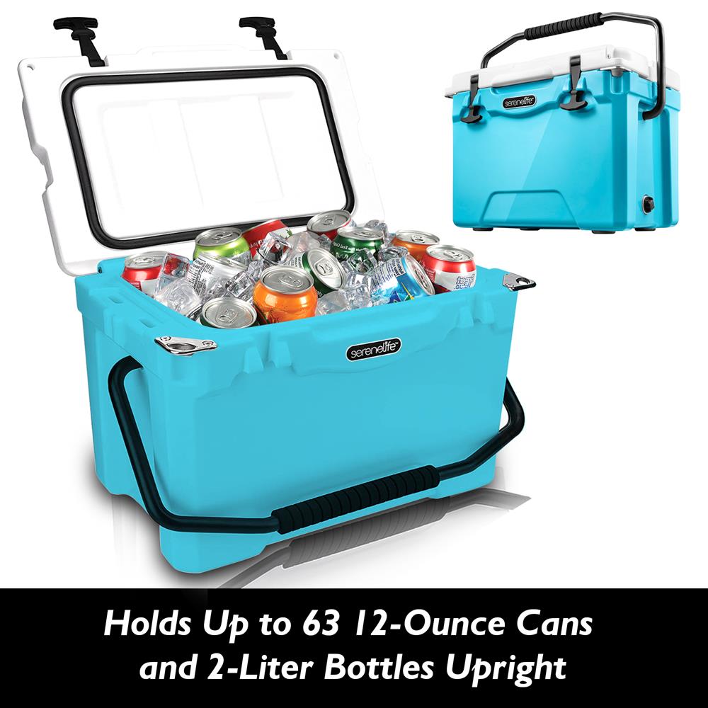 Serenelife Camping Kühlbox 25 Qt blau 23,6 L 5 Tage