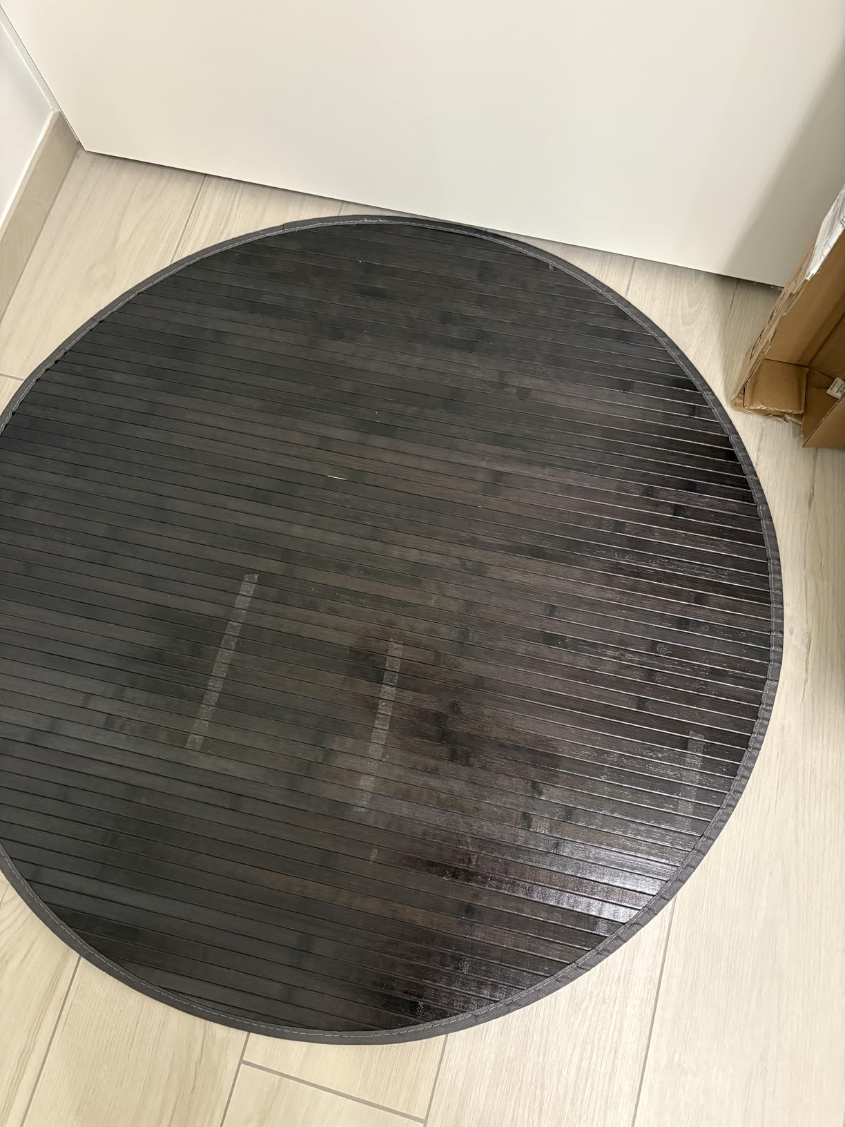 vidaXL Heim & Garten Teppich Rund 100 cm Bambus Hell Natur