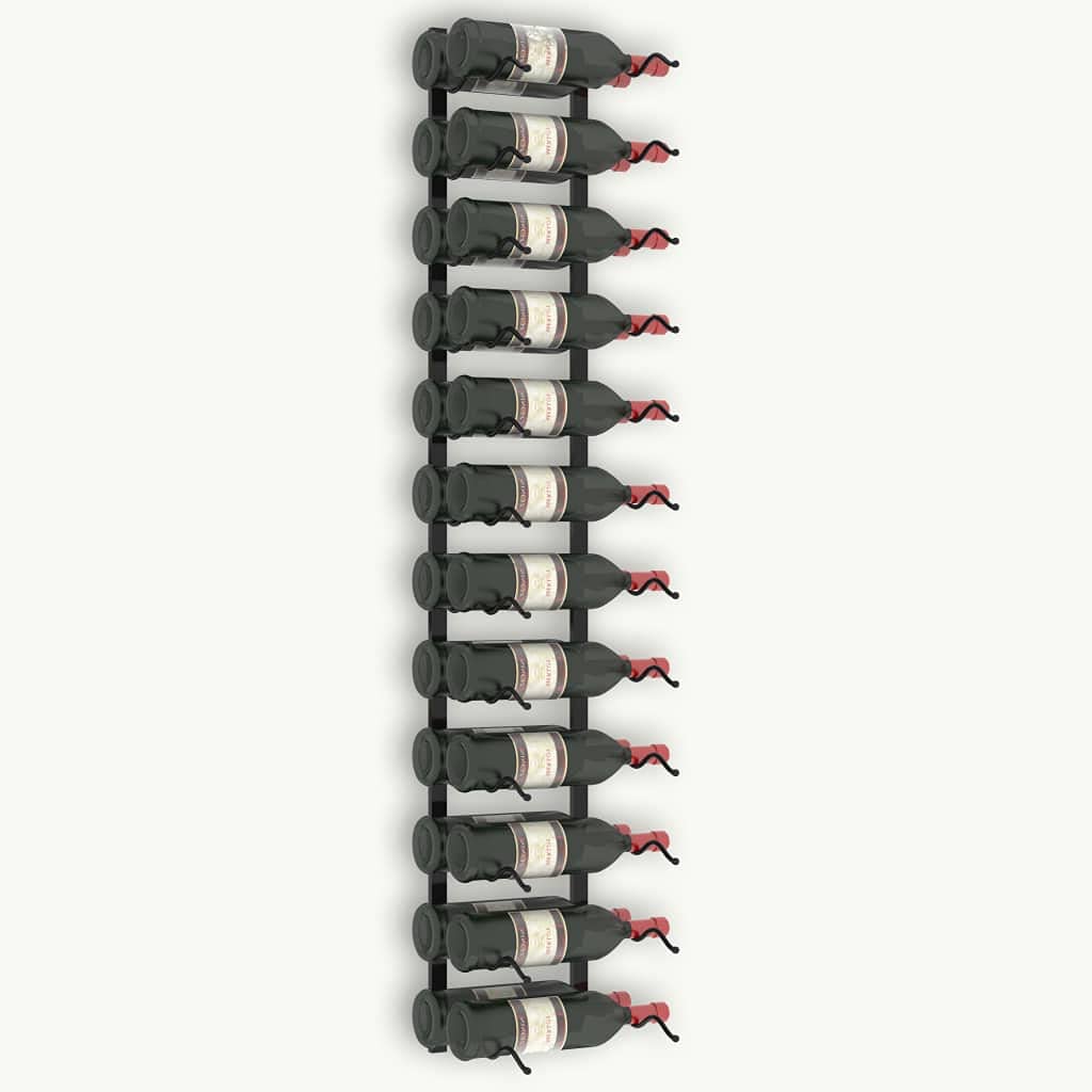 vidaXL Weinregal Wand 24 Flaschen Eisen Schwarz 120 cm