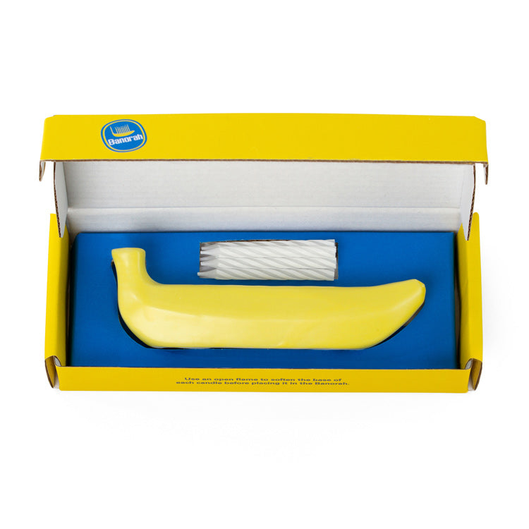 Kikkerland Home Mini Banorah Menora Keramik mit Kerzen