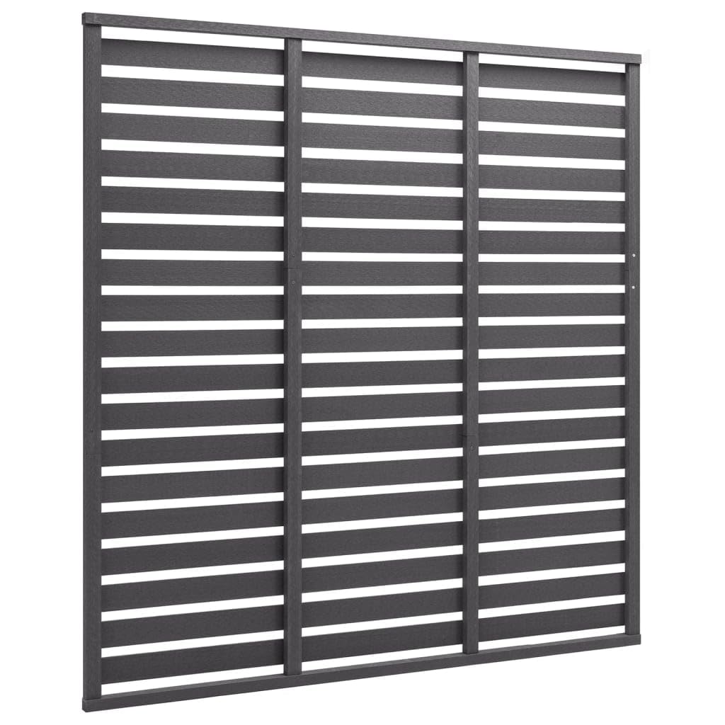 vidaXL Zaunpaneel Sichtschutzzaun WPC grau 180x180 cm Lamellen