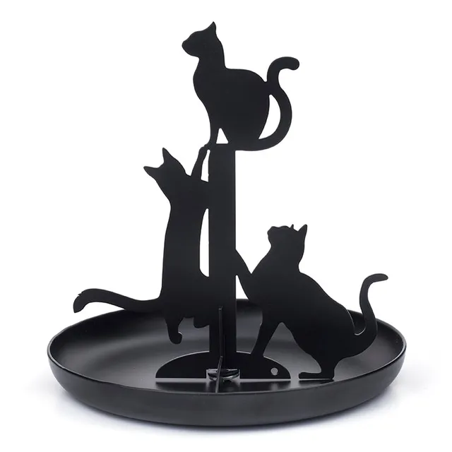 Kikkerland Home Black Cats Schmuckhalter Katzen schwarz