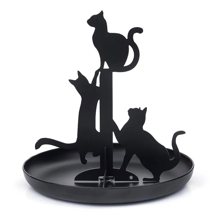 Kikkerland Home Black Cats Schmuckhalter Katzen schwarz