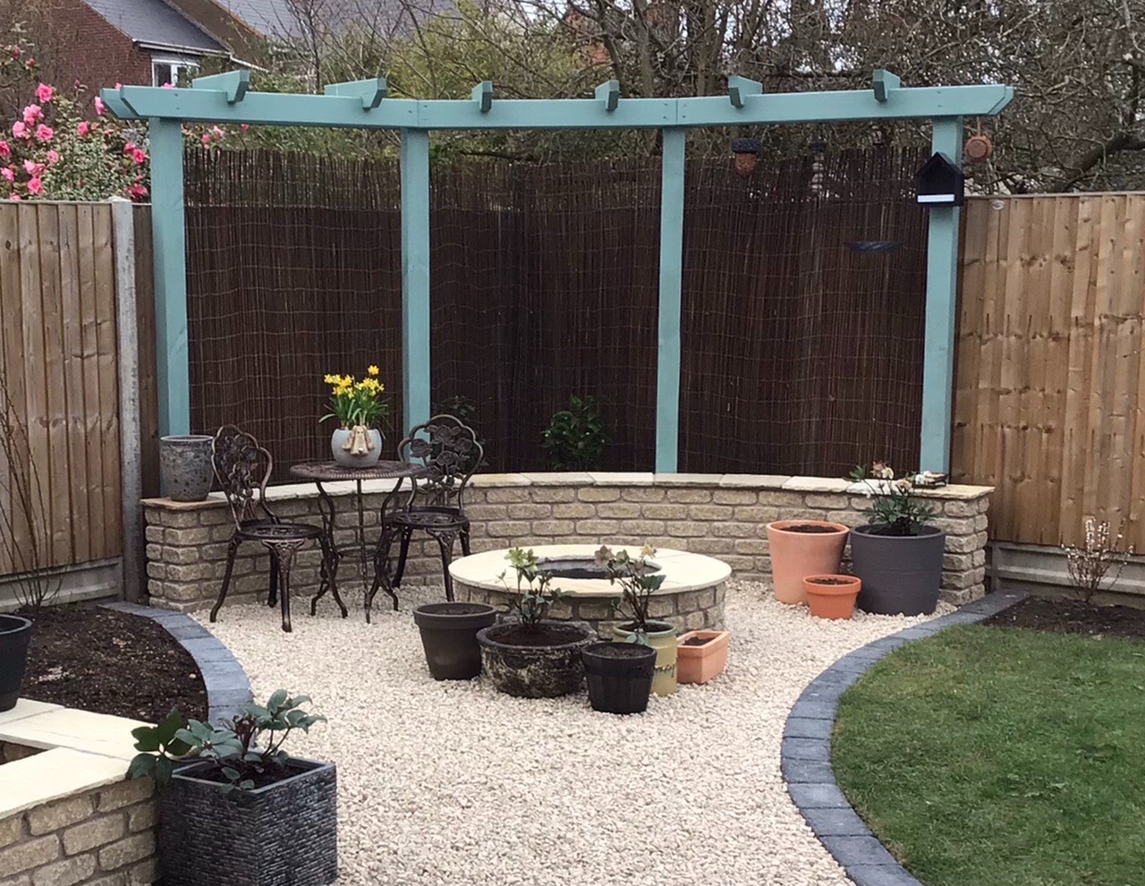 vidaXL Heim & Garten Bistro-Set Aluminiumguss Weiß 3-tlg.