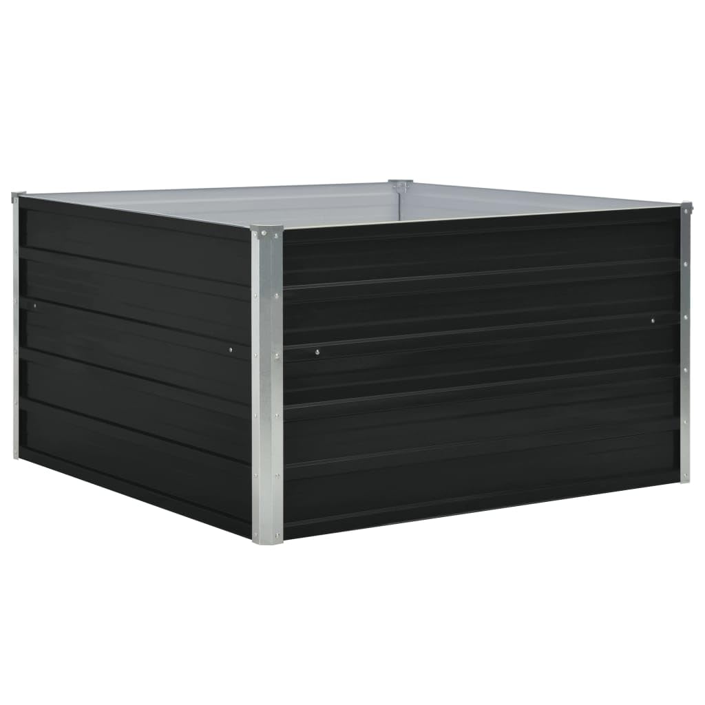 vidaXL Heim & Garten Hochbeet 100x100x45 cm Stahl Anthrazit