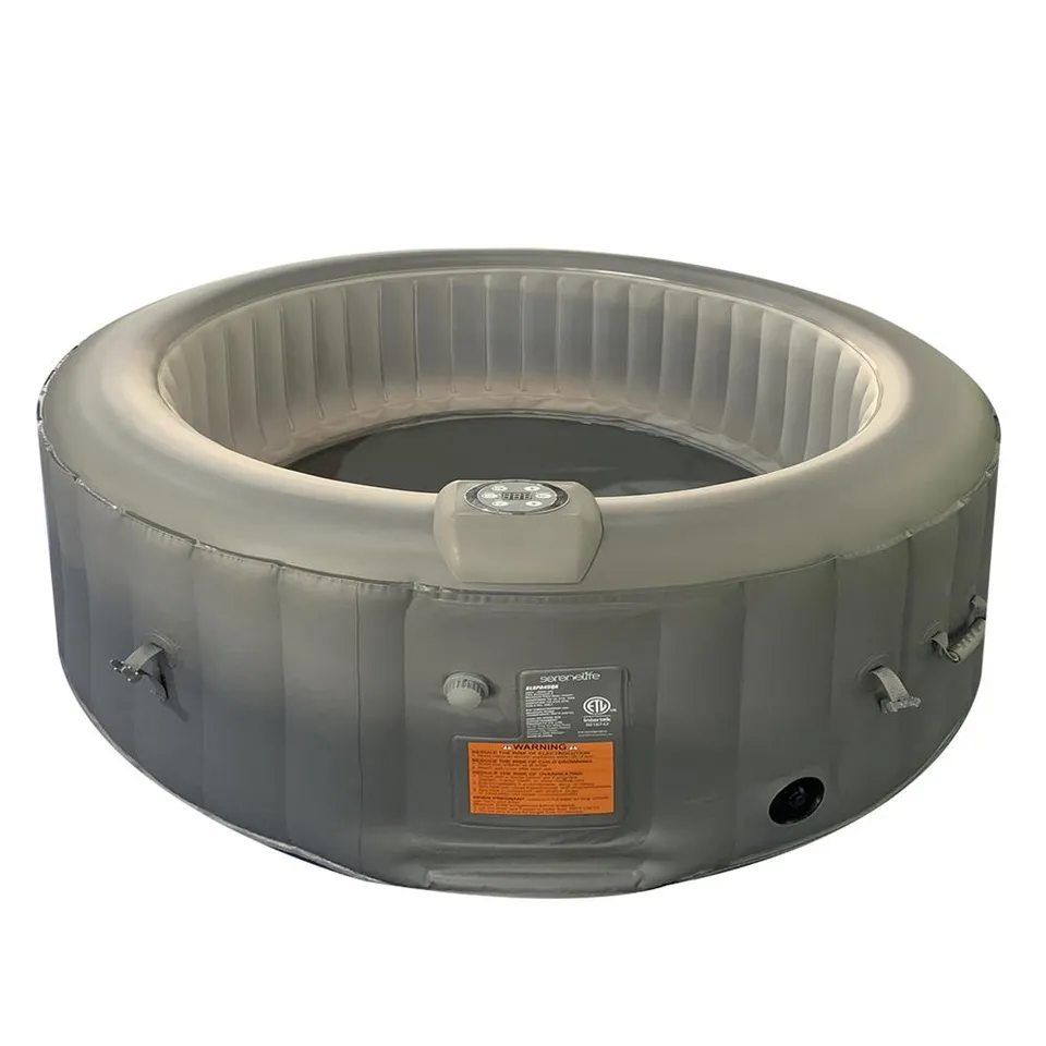Serenelife Spa aufblasbarer Whirlpool 4 Personen 100 Düsen LED