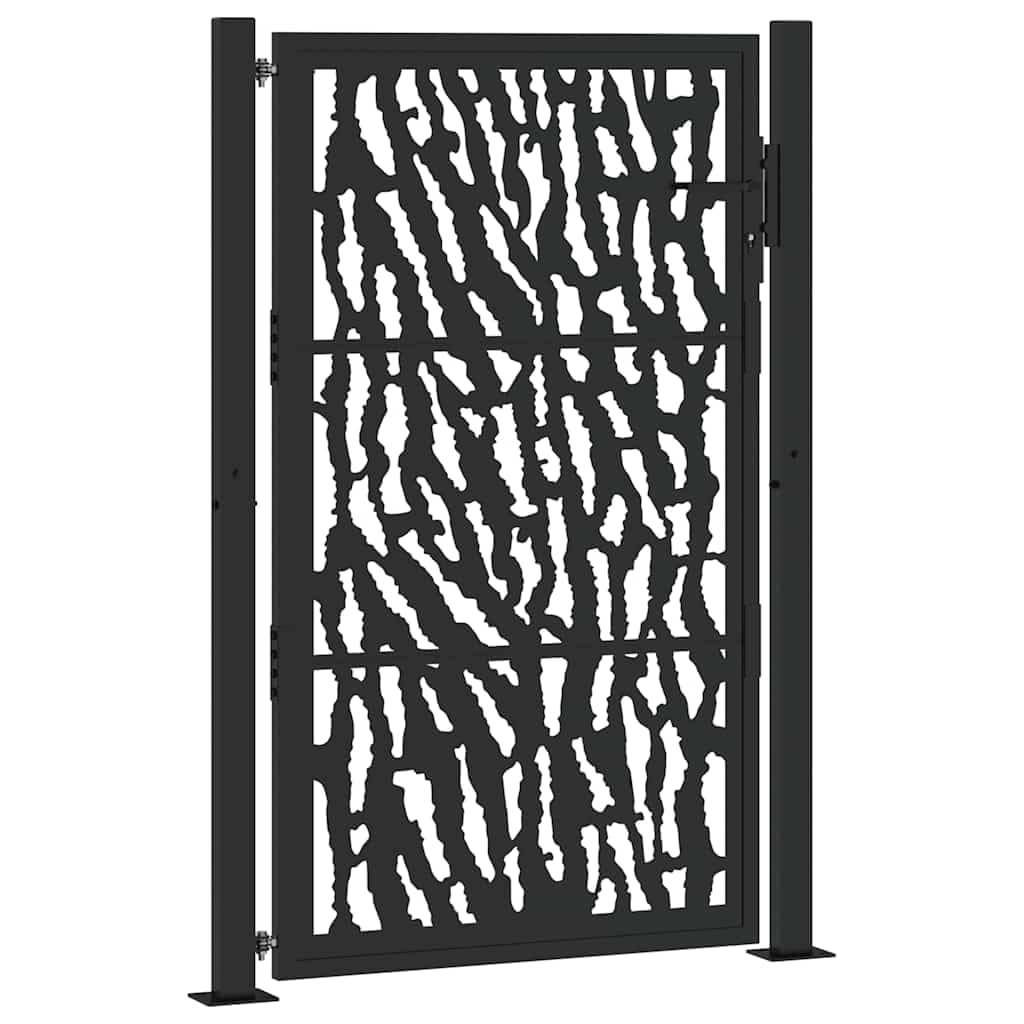 vidaXL Heim & Garten Gartentor Stahl Schwarz 100x150 cm Trace