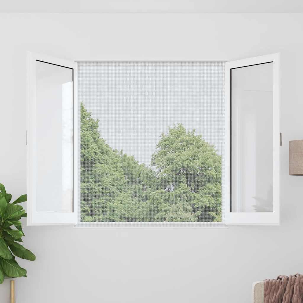 vidaXL Fliegengitter 100x500 cm Aluminium Silber
