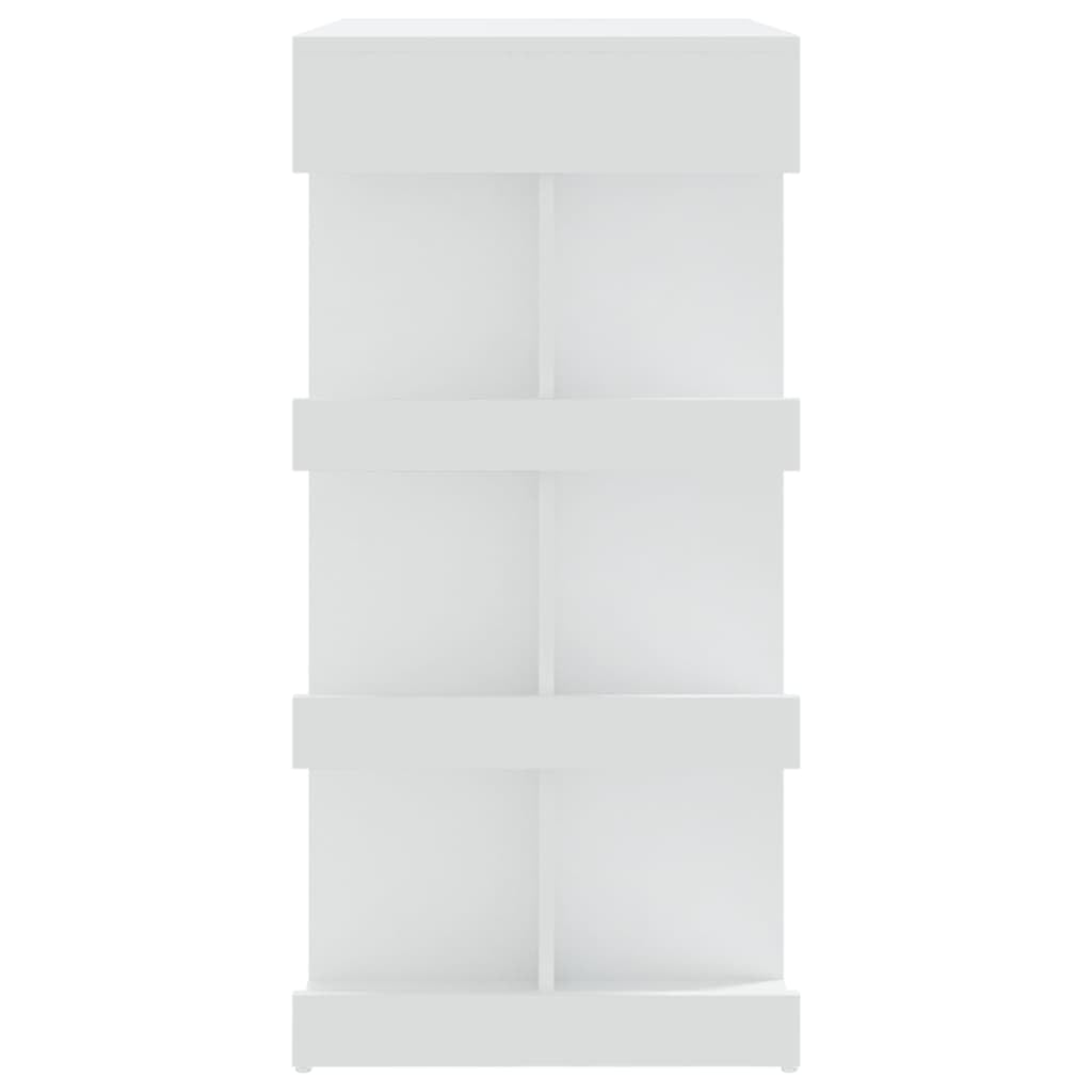 vidaXL Bartisch Weiß 100x50x101,5cm Holzwerkstoff mit Regal