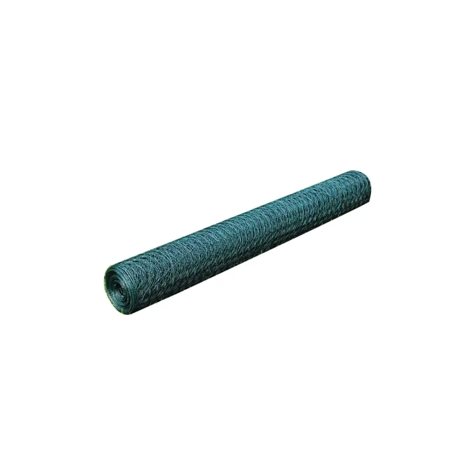 vidaXL Drahtzaun PVC 25x0,75 m Grün Maschendraht